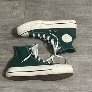 Converse Chuck Taylor All Star Green and White High-Tops Green/Clover Size 8